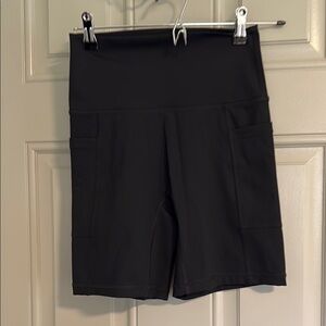 Aerie Black High-Waisted Bike Shorts with Elastic Waistband